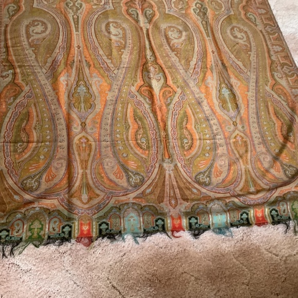 Antique 1860’s Scottish wool paisley shawl - Picture 3 of 7